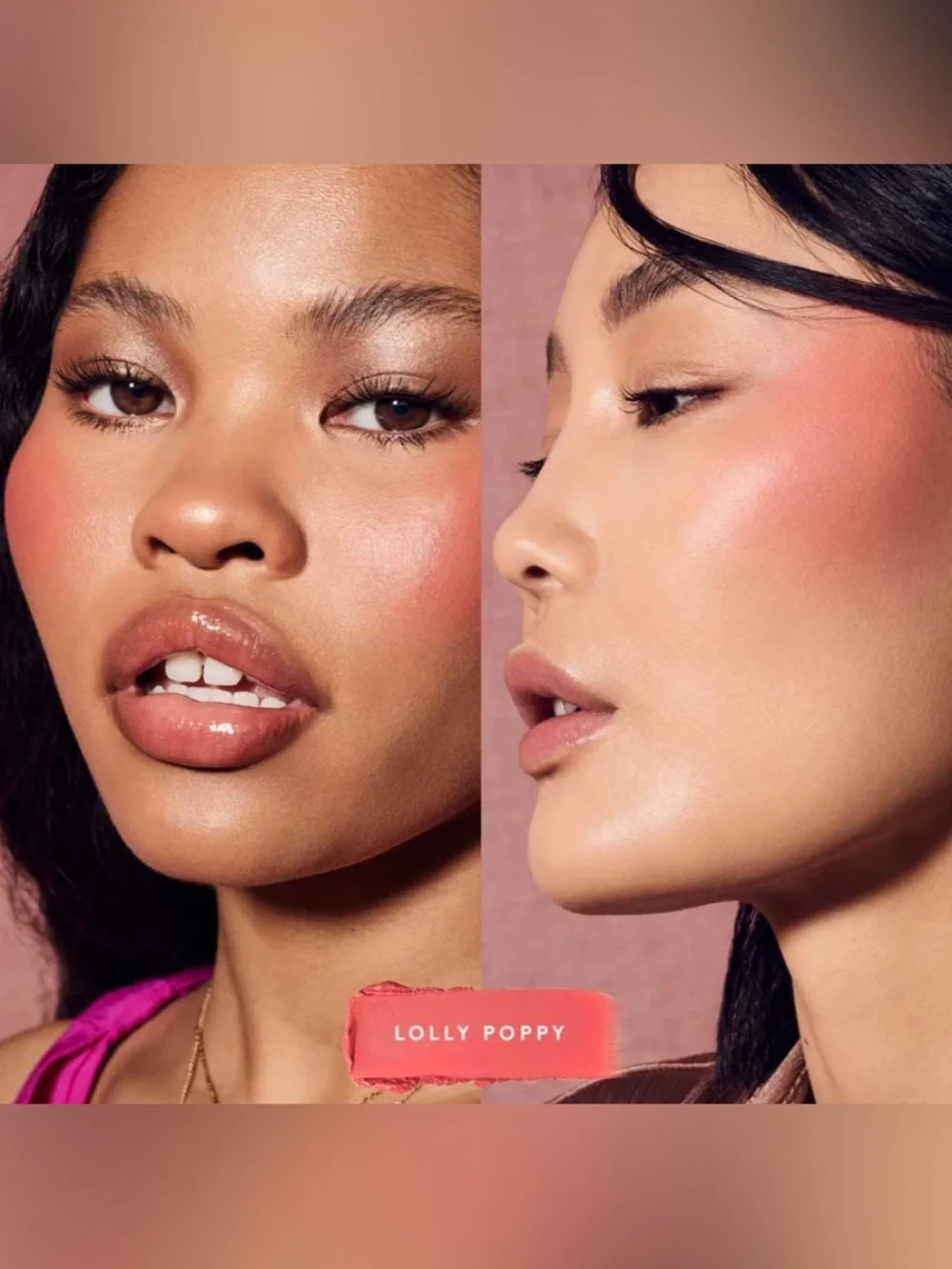 NIB Full Size FENTY CHEEKS SUEDE POWDER BLUSH  Lolly Poppy Vibrant Coral